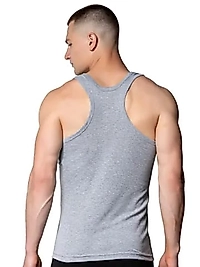 Gümüş 4019 Ribana (likralı) Erkek Arkası Çapraz Atlet Gri