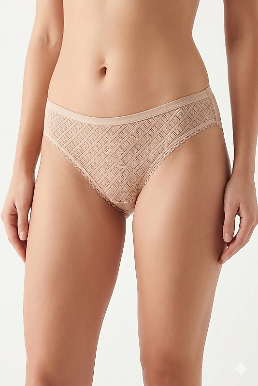 Gümüş 6092 Jakarlı Küp Desenli Bikini Karışık 6'lı Paket