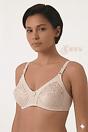 Ebru Kadın Telsiz Dantelli Toparlayıcı Sütyen Ten Rengi