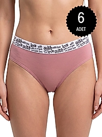 Dondeza 158 Kemer Lastik Likralı Pamuk Bikini Karışık 6'lı Paket