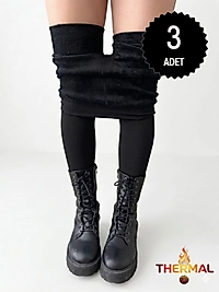 Best Umt Kadın İçi Peluşlu Toparlayıcı Termal Tayt 3'lü Paket