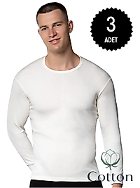 Gümüş İç Giyim 4016 Erkek İnterlok Fanila Ekru 3 lü Paket