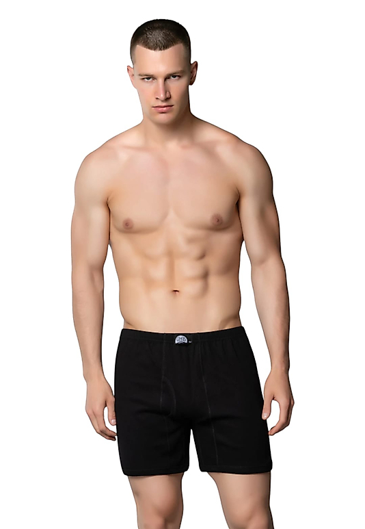 Gümüş 3058 Erkek Ribana (Likralı) Arjantin (Paçalı) Külot Siyah 3 lü Paket