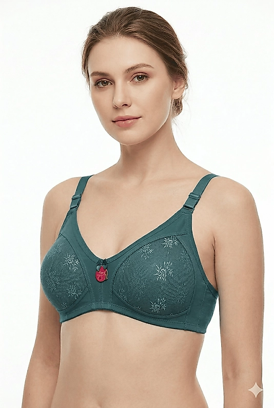 Liza 303 Balensiz Dantelli Toparlayıcı Minimizer Sütyen Zümrüt Yeşili