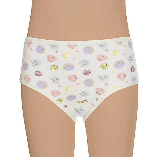Gümüş 3071 Kız Çocuk Likralı Empirme Slip Külot Karışık 6 lı Paket
