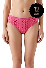 Gümüş 6042 Likralı Petek Bikini Karışık 12'li Paket