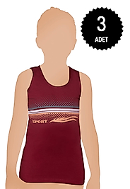 Gümüş 3109 Erkek Çocuk Likralı Baskılı Atlet Karışık 3 lü Paket