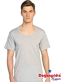 Doğan Yıldız 1152 Penye Erkek Bisiklet Yaka Kollu Atlet Gri