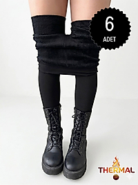 Best Umt Kadın İçi Peluşlu Toparlayıcı Termal Tayt 6'lı Paket