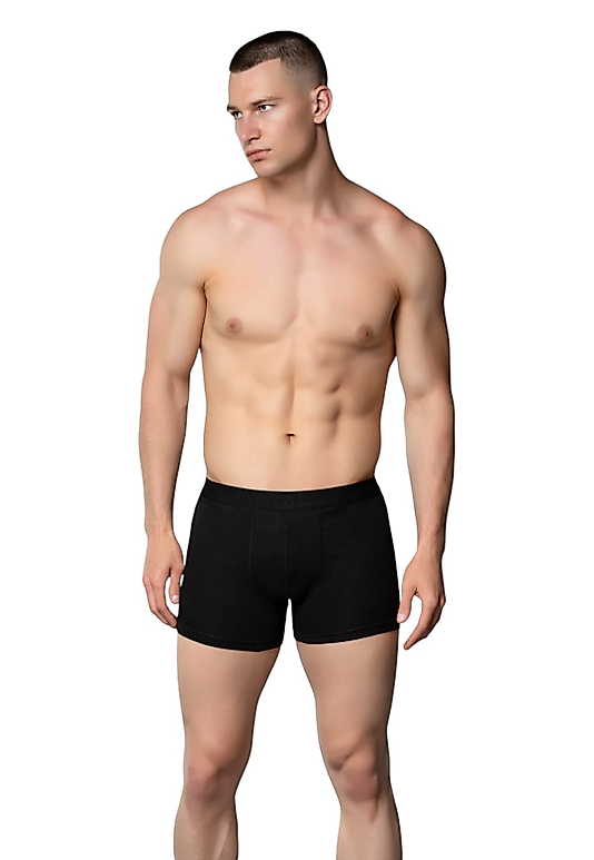 Gümüş 4018 Erkek Likralı Boxer Siyah