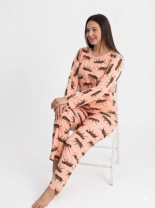 Teknur Süet kumaş Pijama Takım