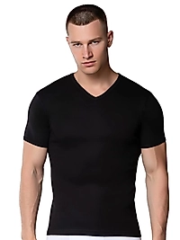 Gümüş 4051 Erkek V Yaka Spor Kollu Fanila Siyah