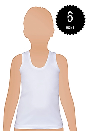 Gümüş 3023 Erkek Çocuk Ribana Atlet 6 lı Paket