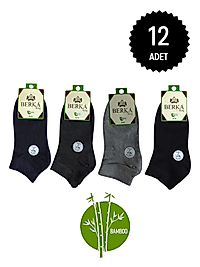 Berka Erkek Bambu Patik Çorap Karışık 12'li Paket 40-44