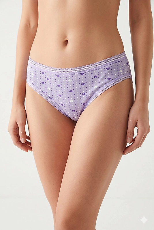 Gümüş 6042 Likralı Petek Bikini Karışık 12'li Paket