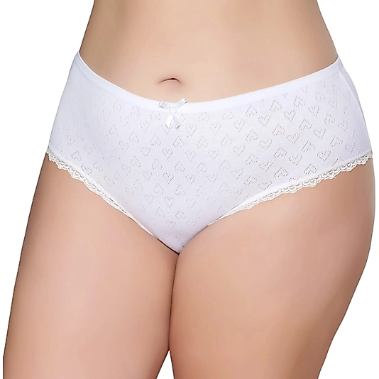 Gümüş 3079 Kadın Jakarlı Yüksel Bel Bato Külot Beyaz 12 li Paket