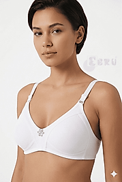 Ebru Kadın Pamuklu Penye Toparlayıcı Sütyen Beyaz