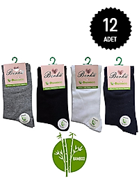 Berka Kadın Bambu Dikişsiz Soket Çorap Karışık 12'li Paket