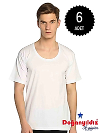 Doğan Yıldız 1150 Penye Erkek Bisiklet Yaka Kollu Atlet 6 lı Paket