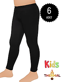 Gümüş İç Giyim 4072 Kız Çocuk Termal Tayt 6 lı Paket
