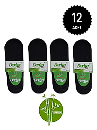 Berka Erkek Bambu Babet Çorap Siyah 12 li Paket 40-44