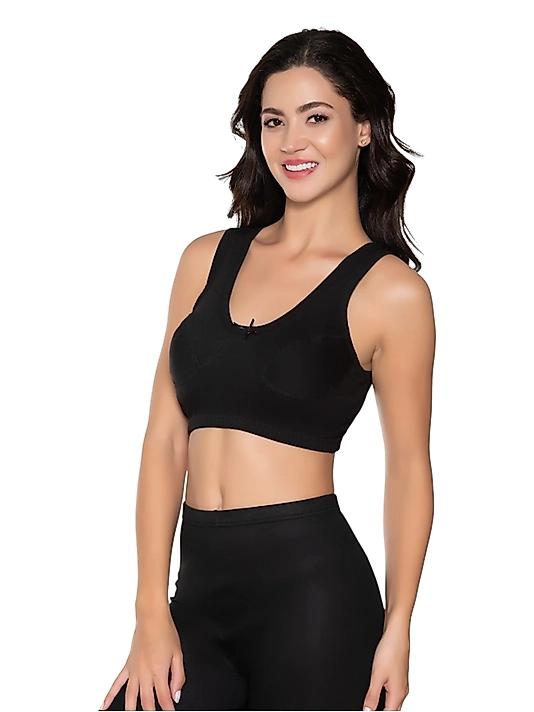 Gümüş 3049 Kadın Penye Yarım Atlet Body Sütyen Siyah 3 lü Paket
