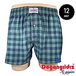 Doğan Yıldız 2250 Yazlık Poplin Boxer Karışık Renk 12 li Paket