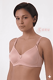 Ebru Kadın Silikonlu Toparlayıcı Sütyen Gül Kurusu