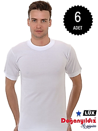 Doğan Yıldız 1170 Penye Erkek Sıfır Yaka Kollu Atlet 6 lı Paket