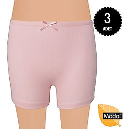 Gümüş 7016 Kız Çocuk Modal Elastan Boxer Karışık 3 lü Paket