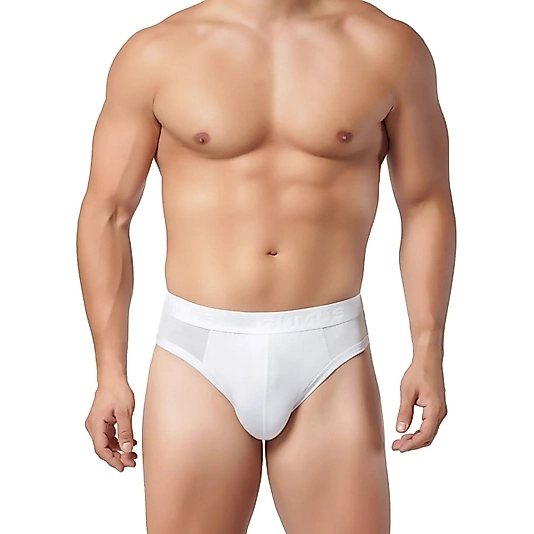 Gümüş İç Giyim 7008 Erkek Modal Kemerli Slip Külot Beyaz 6 Lı Paket