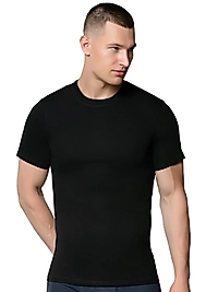 Gümüş 4008 Erkek Penye Renkli Sıfır Yaka Atlet Siyah