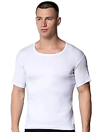 Gümüş 3004 Erkek Ribana Bisiklet Yaka Atlet Beyaz 3 lü Paket