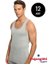 Doğan Yıldız 1112 Penye Erkek Askılı Atlet Gri 12 li Paket
