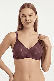 Liza 303 Balensiz Dantelli Toparlayıcı Minimizer Sütyen Mürdüm