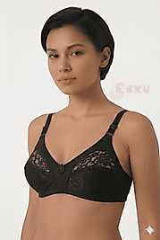 Ebru Kadın Telsiz Dantelli Toparlayıcı Sütyen Siyah