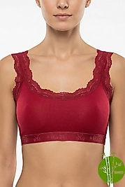 Dondeza Kadın Dantel Askılı Pedli Bambu Büstiyer