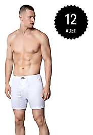 Gümüş 3007 Erkek Penye Arjantin (Paçalı) Külot Beyaz 12 li Paket