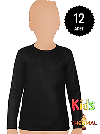 Gümüş İç Giyim 4073 Erkek & Kız Çocuk Termal Üst 12 li Paket