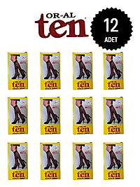 Oral Ten Kadın 20 Denye İnce Dizaltı Çorap 57 Ten Rengi 12'li Paket
