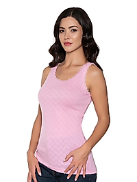 Gümüş 3081 Kadın Jakarlı Geniş Askı Atlet Pembe