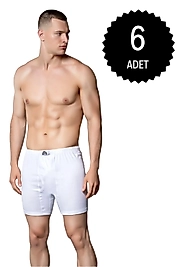 Gümüş 3007 Erkek Penye Arjantin (Paçalı) Külot Beyaz 6 lı Paket