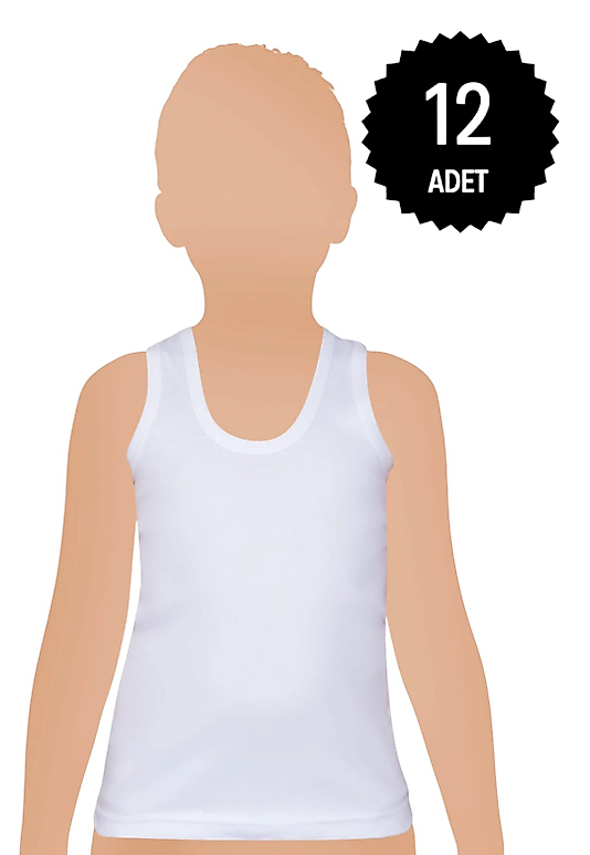 Gümüş 3023 Erkek Çocuk Ribana Atlet 12 li Paket