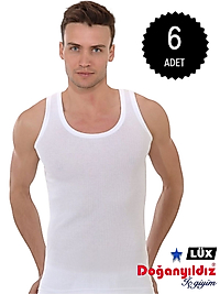 Doğan Yıldız 1610 Lüks Derby (Fitilli) Erkek Askılı Atlet 6 lı Paket