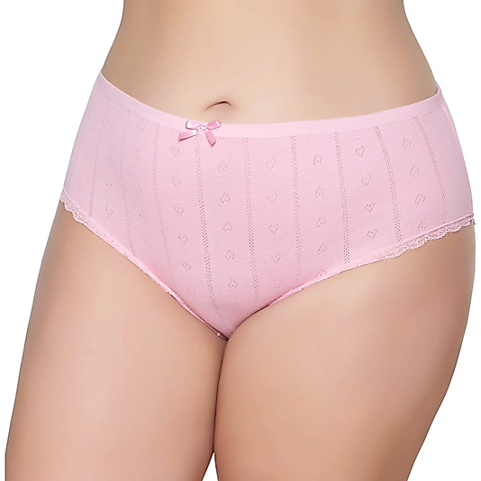 Gümüş 3079 Kadın Jakarlı Yüksel Bel Bato Külot Pembe 12 li Paket
