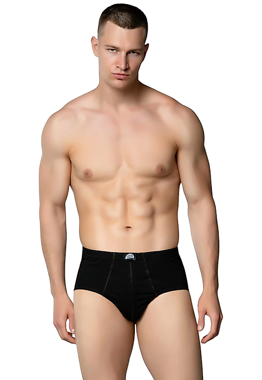 Gümüş 4014 Erkek Penye Kom Slip Külot Siyah 12 li Paket