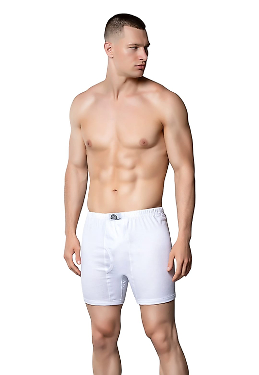 Gümüş 3007 Erkek Penye Arjantin (Paçalı) Külot Beyaz 3 lü Paket