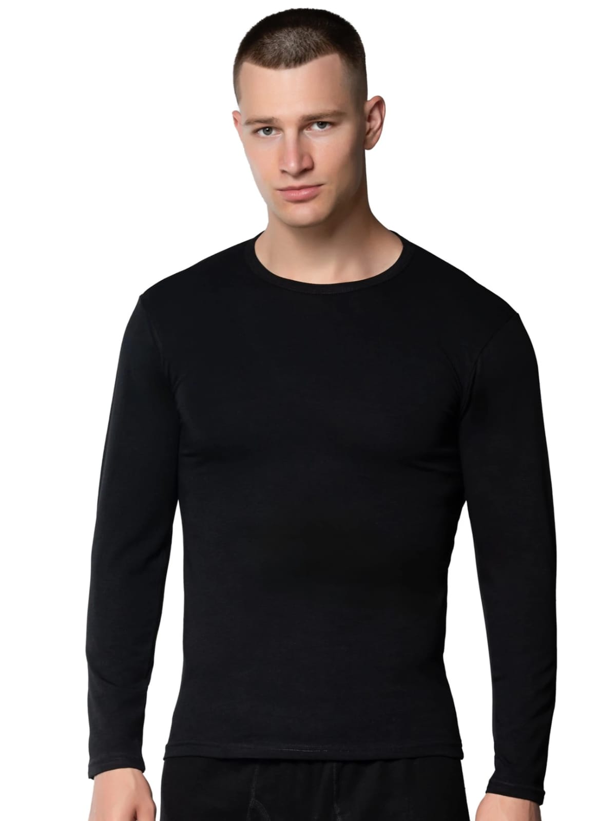 Gümüş 4022 Erkek Likralı Uzun Kol Fanila Atlet Siyah 12 li Paket