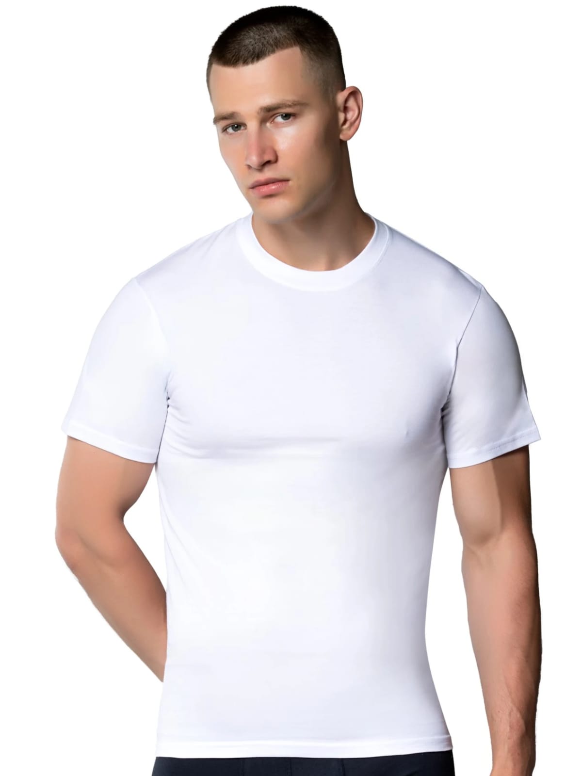 Gümüş 3005 Erkek Sıfır Yaka Atlet Beyaz