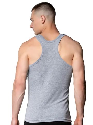 Gümüş 4019 Ribana (likralı) Erkek Arkası Çapraz Atlet Gri 6 lı Paket